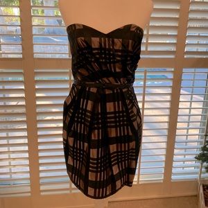 Plaid Grey/Purple/Metallic Mini Dress